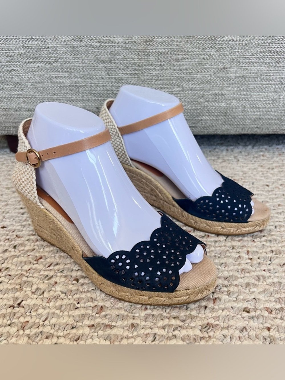 Anthropologie Kanna Suede Espadrille Wedge Sandals